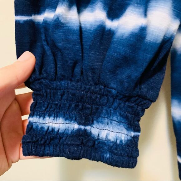 Crown and Ivy Women's Cotton Modal Soft Navy Tie-Dye Top size medium - Picture 3 of 6